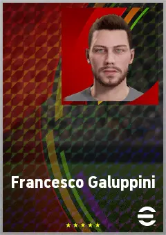 Francesco Galuppini eFootball 2026 player card, 67 OVR RMF