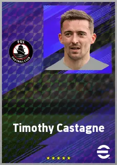 Timothy Castagne eFootball 2026 player card, 75 OVR RB