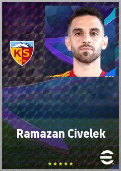 Ramazan Civelek eFootball 2026 player card, 69 OVR RB