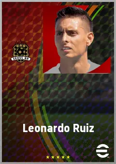 Leonardo Ruiz eFootball 2026 player card, 68 OVR CF