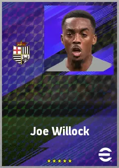 Joe Willock eFootball 2026 player card, 75 OVR CMF
