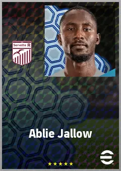 Ablie Jallow eFootball 2026 player card, 69 OVR RMF