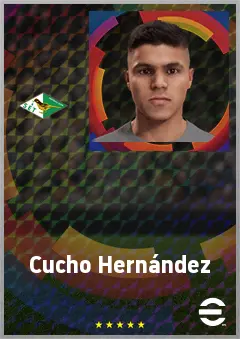 Cucho Hernández eFootball 2026 player card, 76 OVR CF