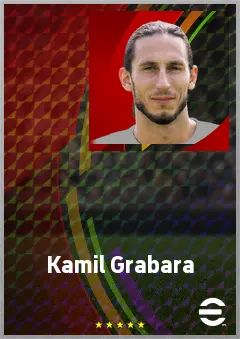 Kamil Grabara eFootball 2026 player card, 77 OVR GK