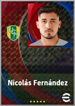Nicolás Fernández eFootball 2026 player card, 70 OVR RB