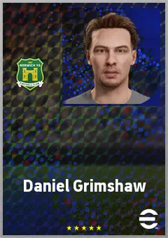 Daniel Grimshaw eFootball 2026 player card, 70 OVR GK