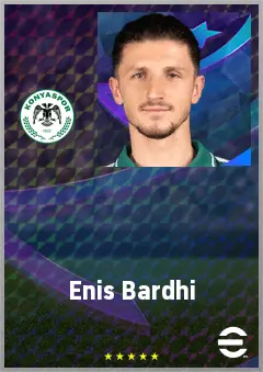 Enis Bardhi eFootball 2026 player card, 73 OVR AMF