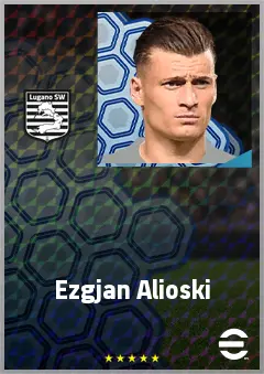 Ezgjan Alioski eFootball 2026 player card, 69 OVR LB