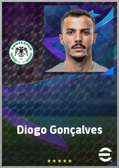 Diogo Gonçalves eFootball 2026 player card, 73 OVR LWF