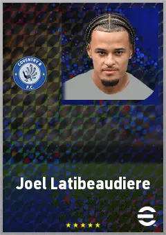 Joel Latibeaudiere eFootball 2026 player card, 70 OVR CB