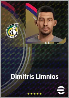 Dimitris Limnios eFootball 2026 player card, 71 OVR RWF