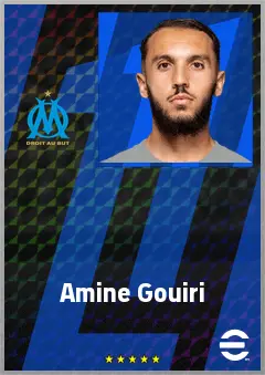 Amine Gouiri eFootball 2026 player card, 76 OVR CF