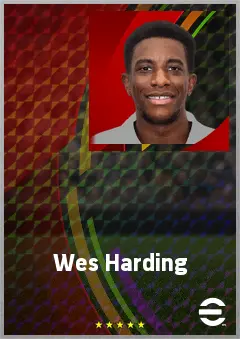 Wes Harding eFootball 2026 player card, 71 OVR CB