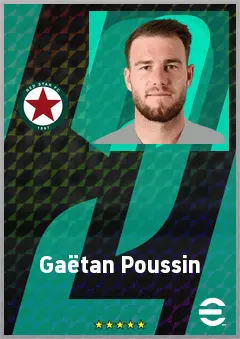 Gaëtan Poussin eFootball 2026 player card, 71 OVR GK