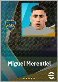 Miguel Merentiel eFootball 2026 player card, 76 OVR CF