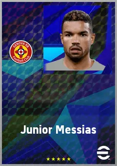 Junior Messias eFootball 2026 player card, 72 OVR RWF