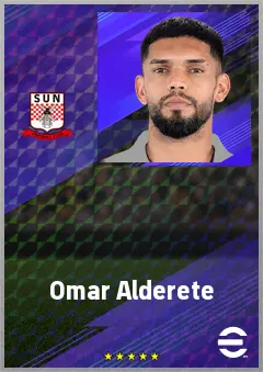Omar Alderete eFootball 2026 player card, 76 OVR CB