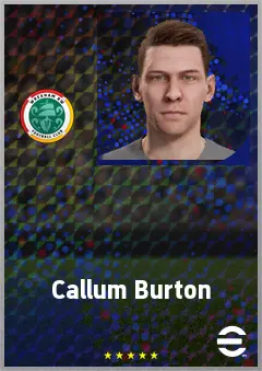 Callum Burton eFootball 2026 player card, 69 OVR GK