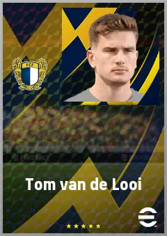 Tom van de Looi eFootball 2026 player card, 71 OVR DMF