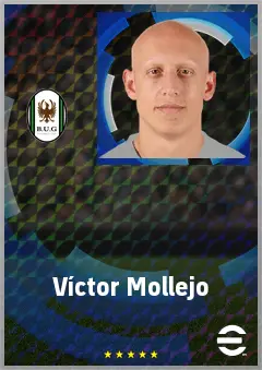 Víctor Mollejo eFootball 2026 player card, 70 OVR RWF