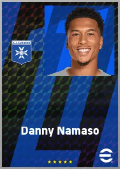 Danny Namaso eFootball 2026 player card, 72 OVR LWF