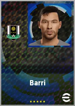 Barri eFootball 2026 player card, 67 OVR CMF