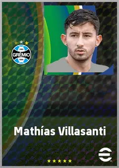 Mathías Villasanti eFootball 2026 player card, 74 OVR CMF