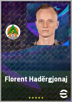 Florent Hadërgjonaj eFootball 2026 player card, 72 OVR RB