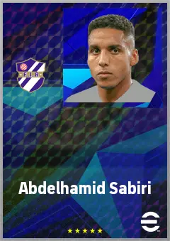 Abdelhamid Sabiri eFootball 2026 player card, 72 OVR AMF