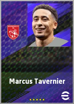 Marcus Tavernier eFootball 2026 player card, 75 OVR LMF