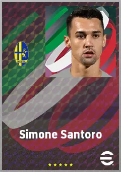 Simone Santoro eFootball 2026 player card, 71 OVR CMF
