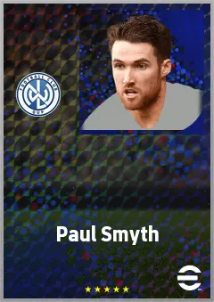 Paul Smyth eFootball 2026 player card, 70 OVR RMF