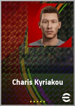 Charis Kyriakou eFootball 2026 player card, 71 OVR DMF