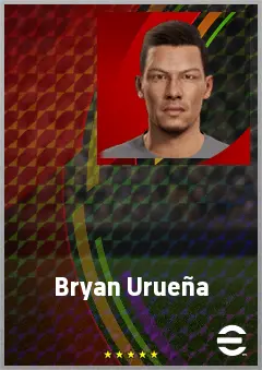 Bryan Urueña eFootball 2026 player card, 71 OVR LMF