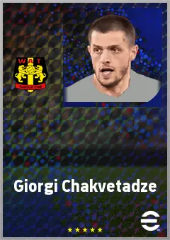 Giorgi Chakvetadze eFootball 2026 player card, 74 OVR AMF