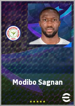 Modibo Sagnan eFootball 2026 player card, 72 OVR CB