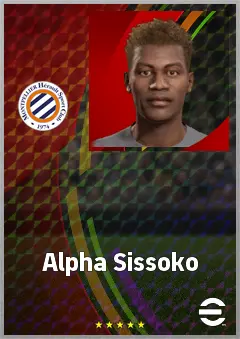 Alpha Sissoko eFootball 2026 player card, 69 OVR RB