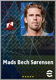 Mads Bech Sørensen eFootball 2026 player card, 73 OVR CB