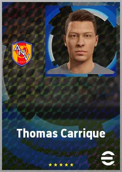 Thomas Carrique eFootball 2026 player card, 67 OVR RB