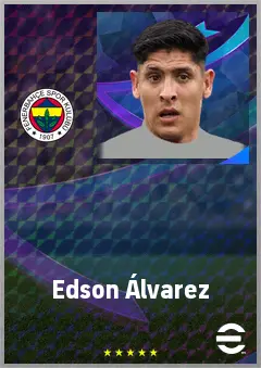 Edson Álvarez eFootball 2026 player card, 76 OVR DMF