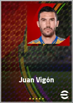 Juan Vigón eFootball 2026 player card, 72 OVR CMF