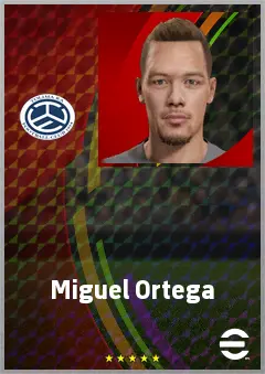 Miguel Ortega eFootball 2026 player card, 70 OVR GK