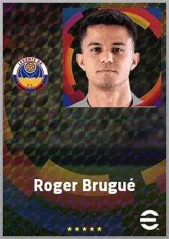 Roger Brugué eFootball 2026 player card, 71 OVR RWF