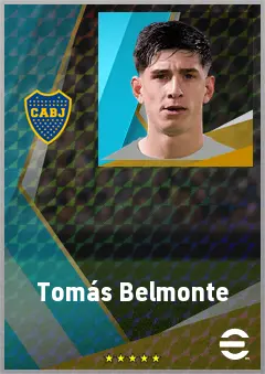 Tomás Belmonte eFootball 2026 player card, 73 OVR DMF