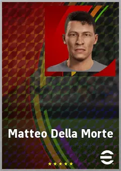Matteo Della Morte eFootball 2026 player card, 68 OVR LWF