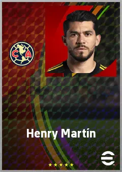 Henry Martín eFootball 2026 player card, 75 OVR CF