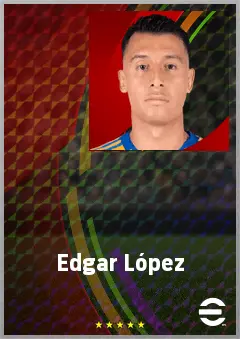 Edgar López eFootball 2026 player card, 72 OVR CF