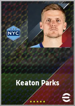 Keaton Parks eFootball 2026 player card, 72 OVR DMF