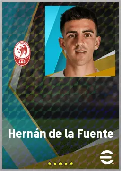 Hernán de la Fuente eFootball 2026 player card, 72 OVR RB