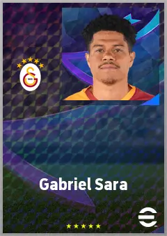 Gabriel Sara eFootball 2026 player card, 75 OVR CMF